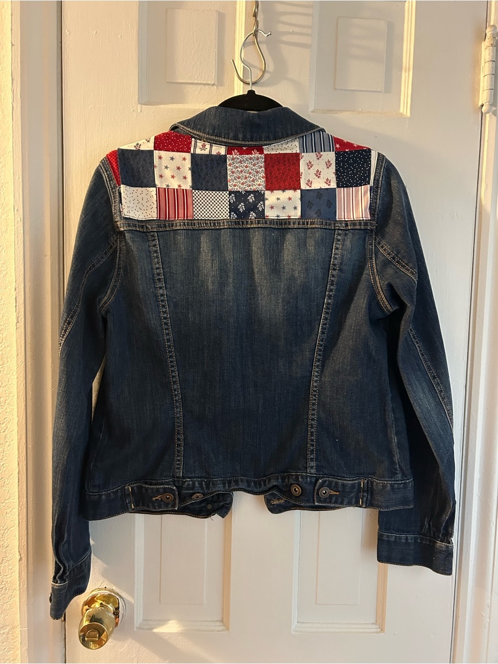 Tommy Hilfiger Women's Patchwork Yoke Denim Jacket - Red, White & Blue